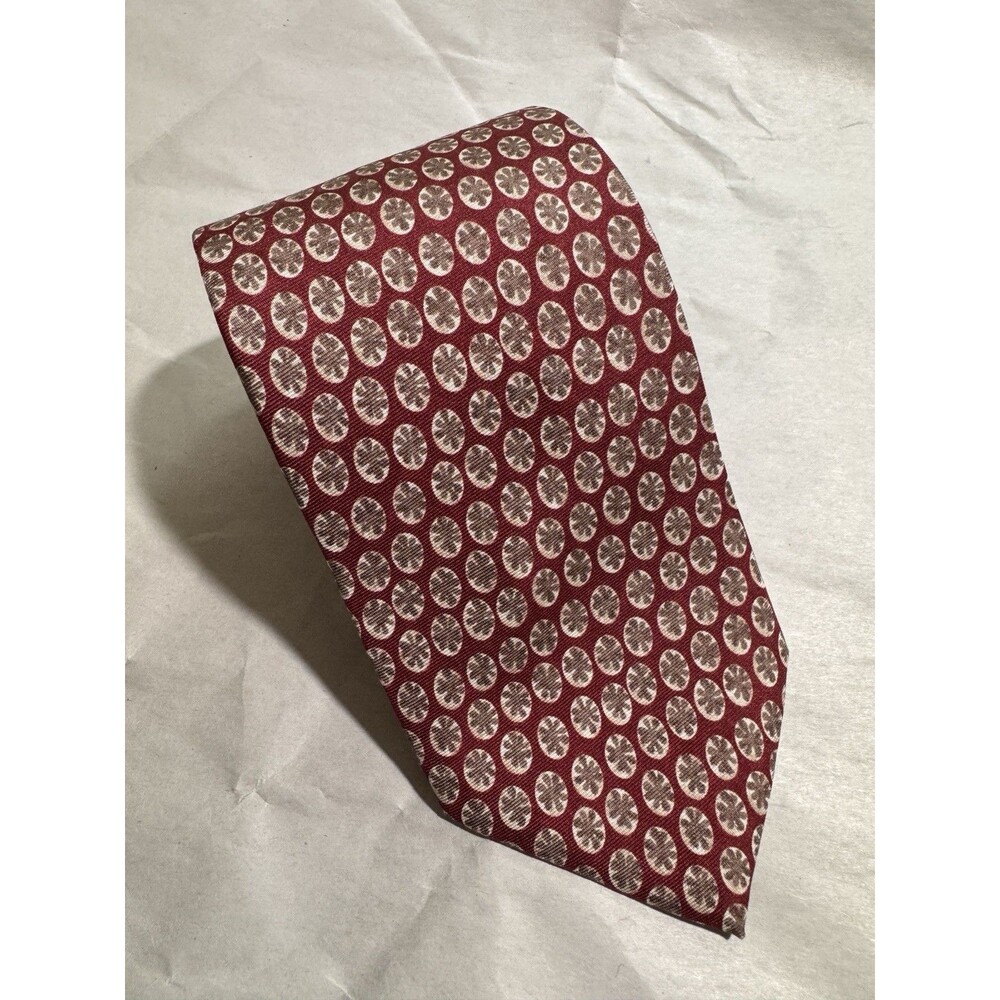 NWT Brooks Brothers Mens  Italian Fabric Silk Tie Maroon Burgundy Italy 58"x3"